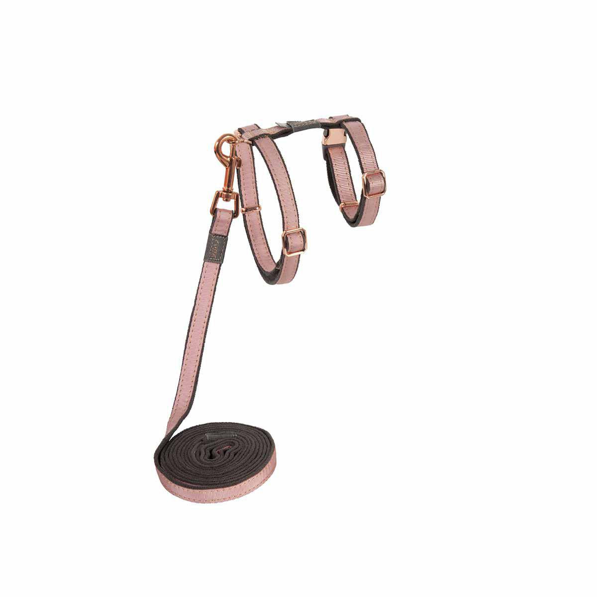 Rogz Urbancat Sele Med Koppel Rosa 11Mm24-40 cm
