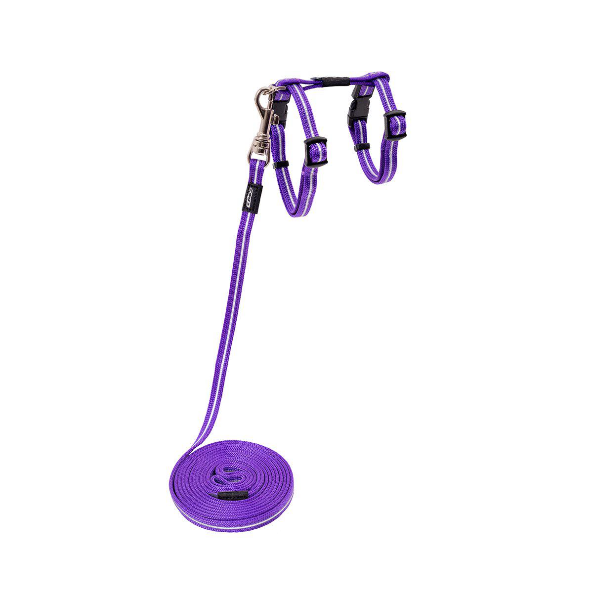 Rogz Alleycat Sele Med Koppel XS Lila 8 mm 19,8-30 cm