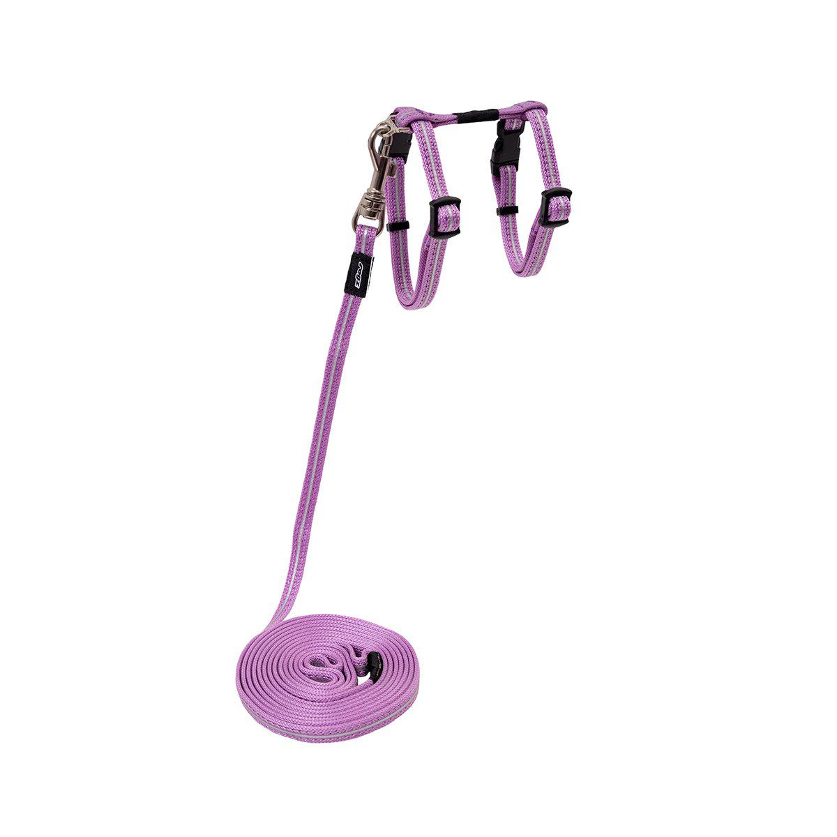 Rogz Alleycat Sele Med Koppel XS Ljus Lila 8 mm 19,8-30 cm