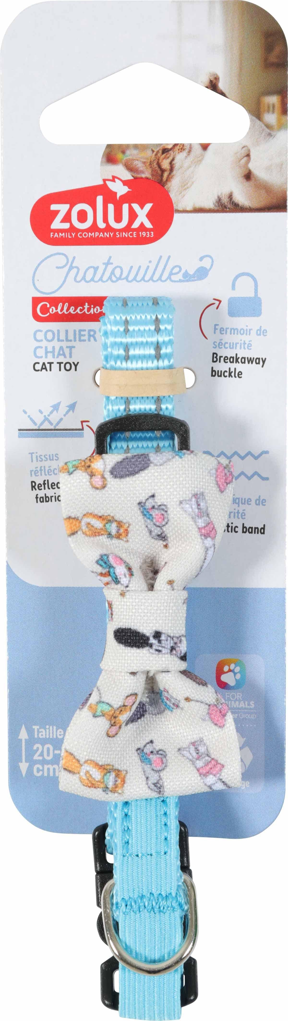 Katthalsband Chatouille Med Fluga Blå