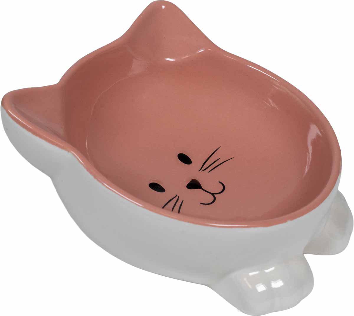 Ozami Ceramic Raise D Catbowl Pink 13.5 cm 150 ml