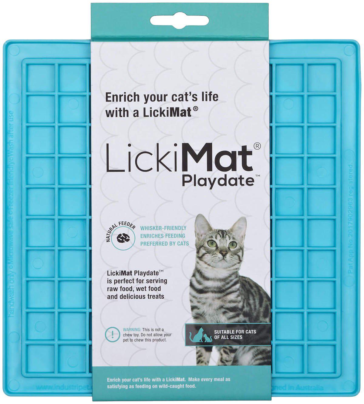 Lickimat Cat Playdate Ljusblå 20 × 20 cm