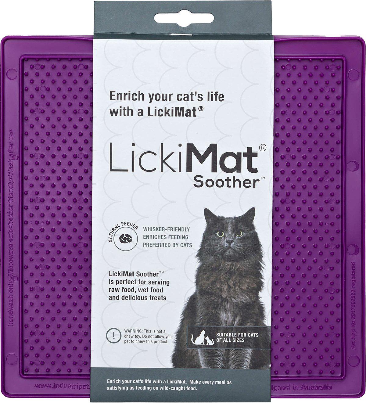 Lickimat Cat Soother Lila 20 × 20 cm
