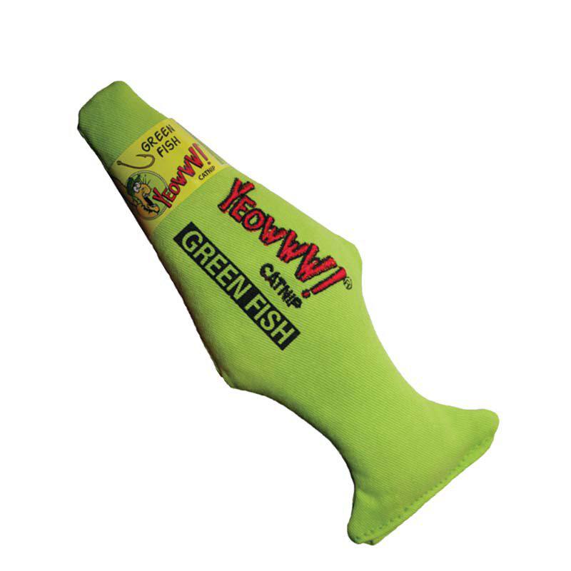 Yeowww Catnip Grön Fisk 18 cm