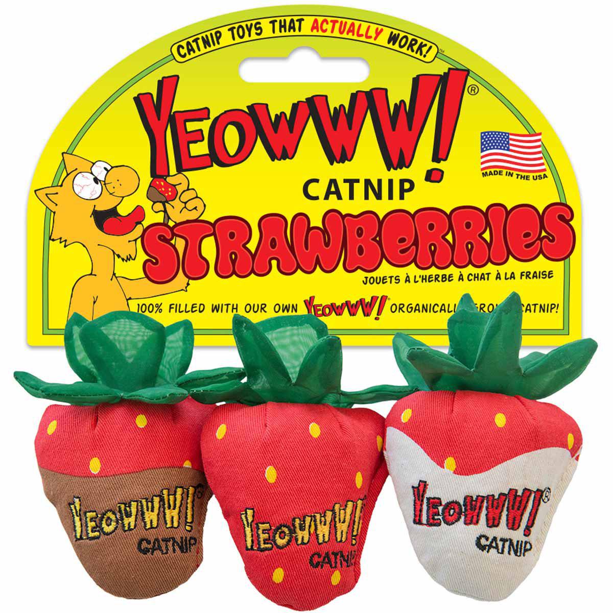 Yeowww Catnip Jordgubbe Mix 3St