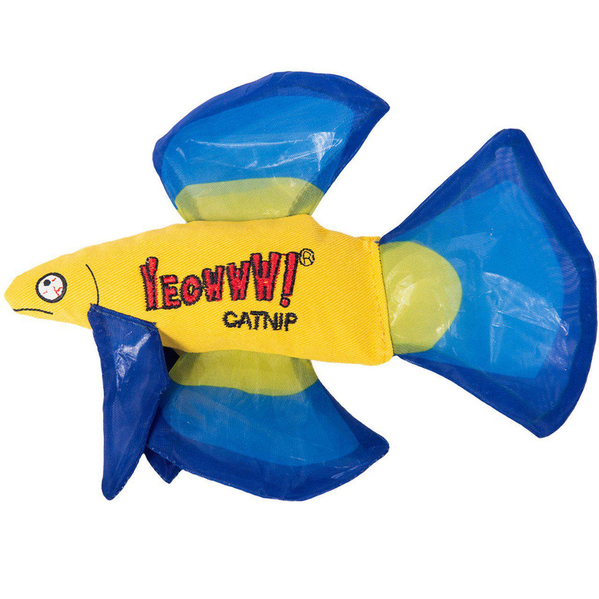 Yeowww Catnip Mo Betta Fish Blue 16,5 × 12,7 × 2,5 cm