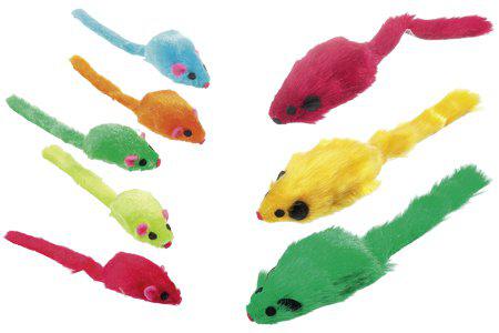 Pälsmus Med Kattmynta 5 st 5 cm Mix Färg
