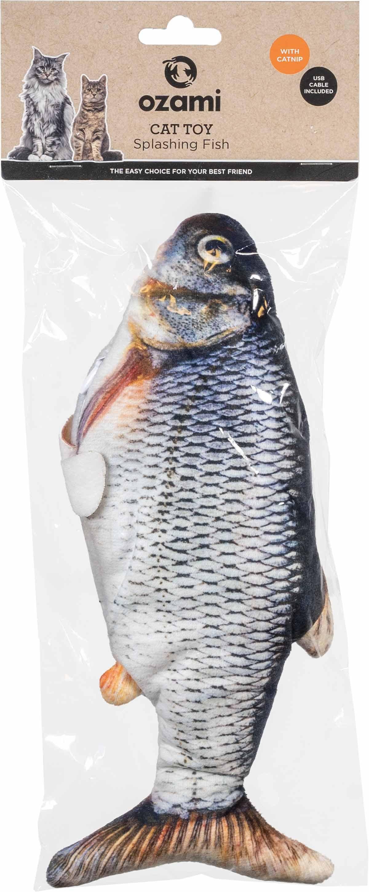 Ozami Cat Toy"Sprattlande Fisk Mört" 30 cm