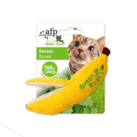 Green Rush Banan Med Catnip 16 × 6.5 × 3 cm