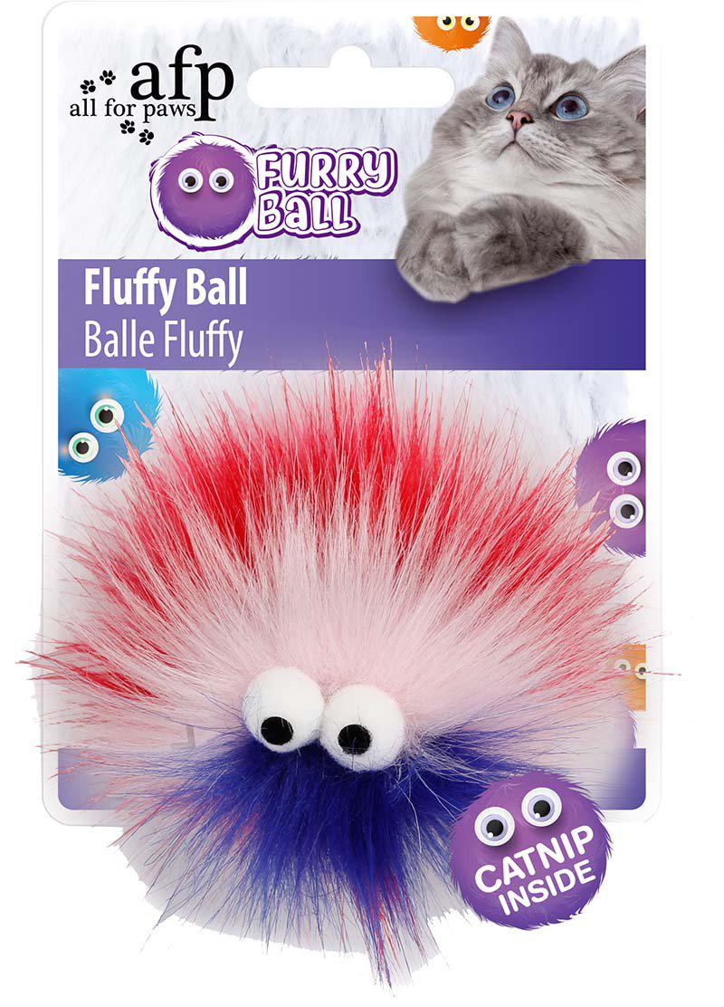 Furry Ball - Fluffyball Röd 9.5 × 9.5 × 5 cm