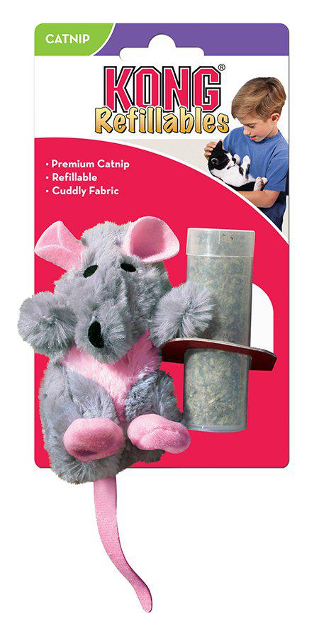 KONG Refillable Catnip Rat 9,5 × 5 × 3 cm