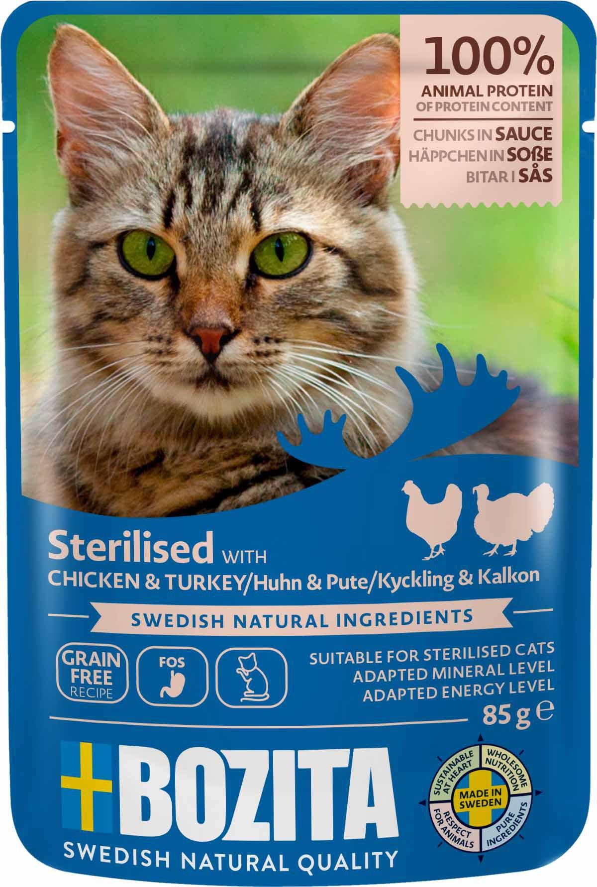 Bozita Feline Chunks In Sauce Sterilized Chicken & Turkey 85