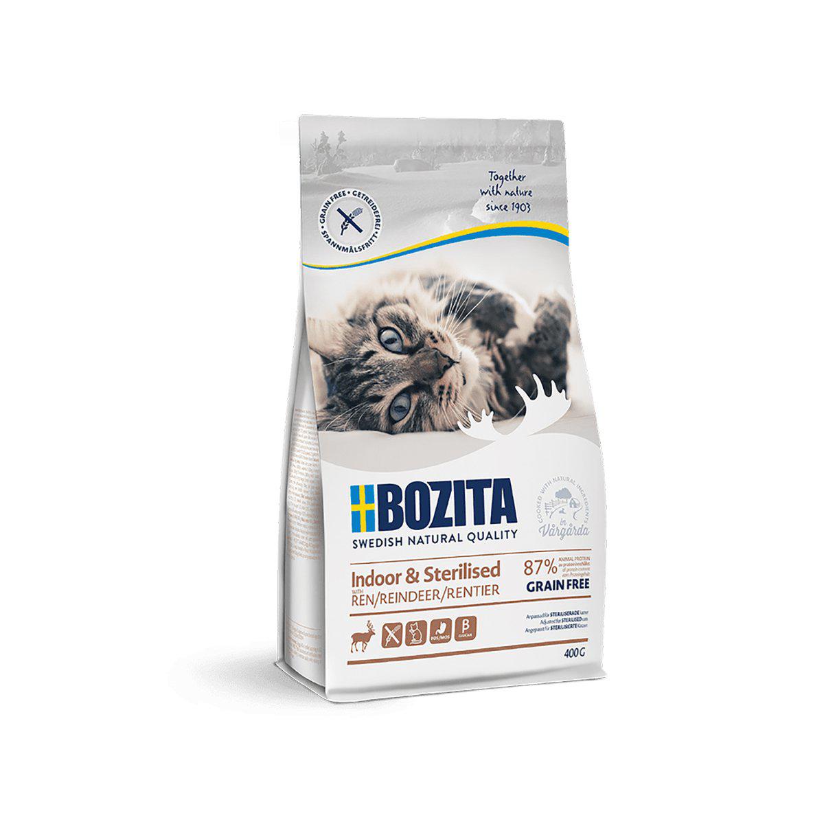 Bozita Indoor & Sterilised Grain Free Reindeer 400 g