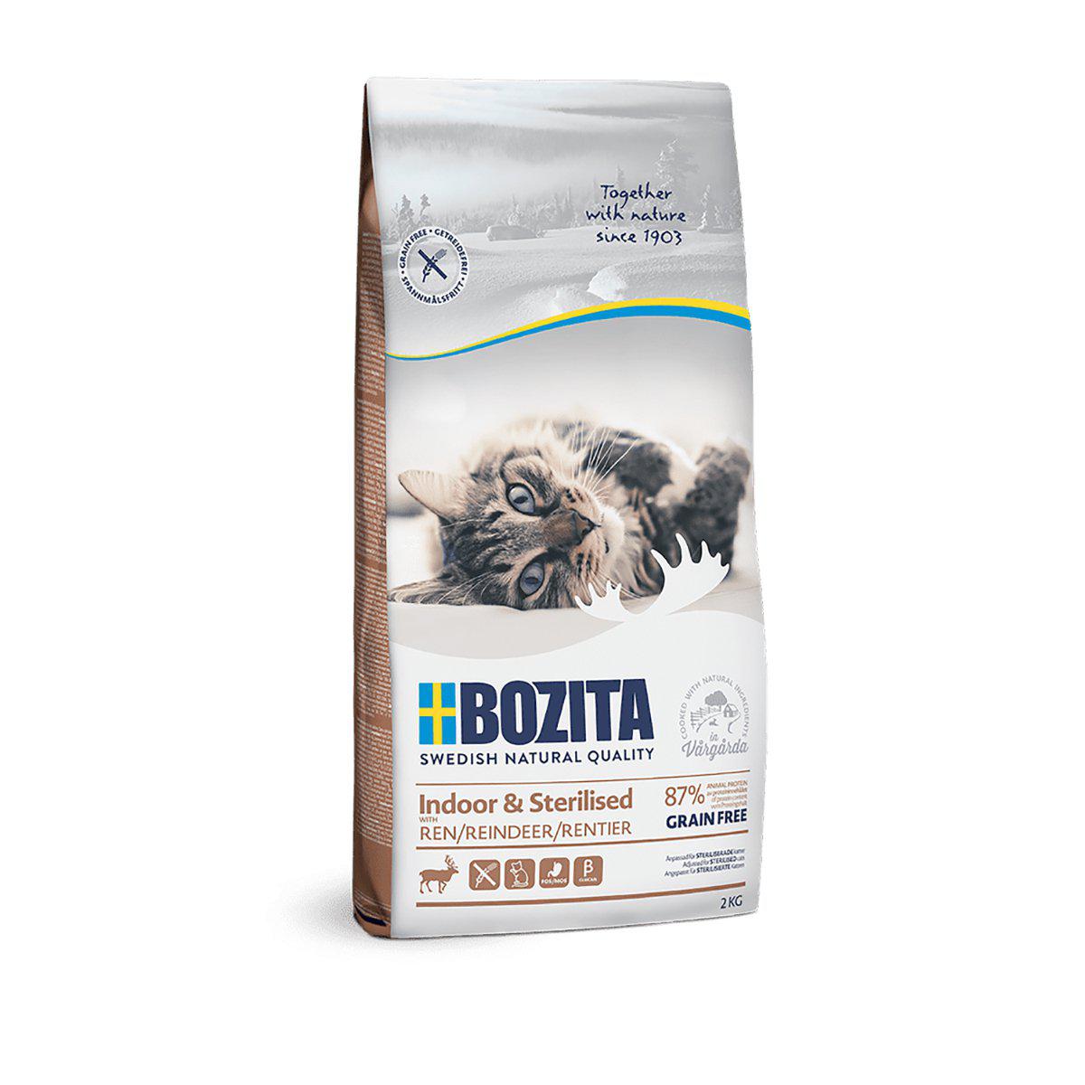 Bozita Indoor & Sterilised Grain Free Reindeer 2 kg