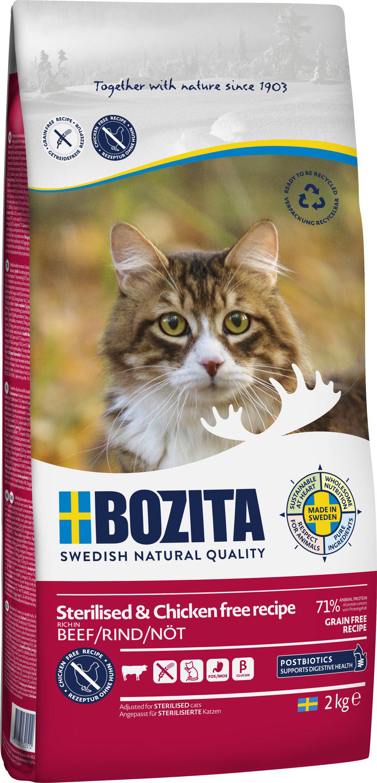 Bozita Sterilized Beef 2 kg "chicken Free"