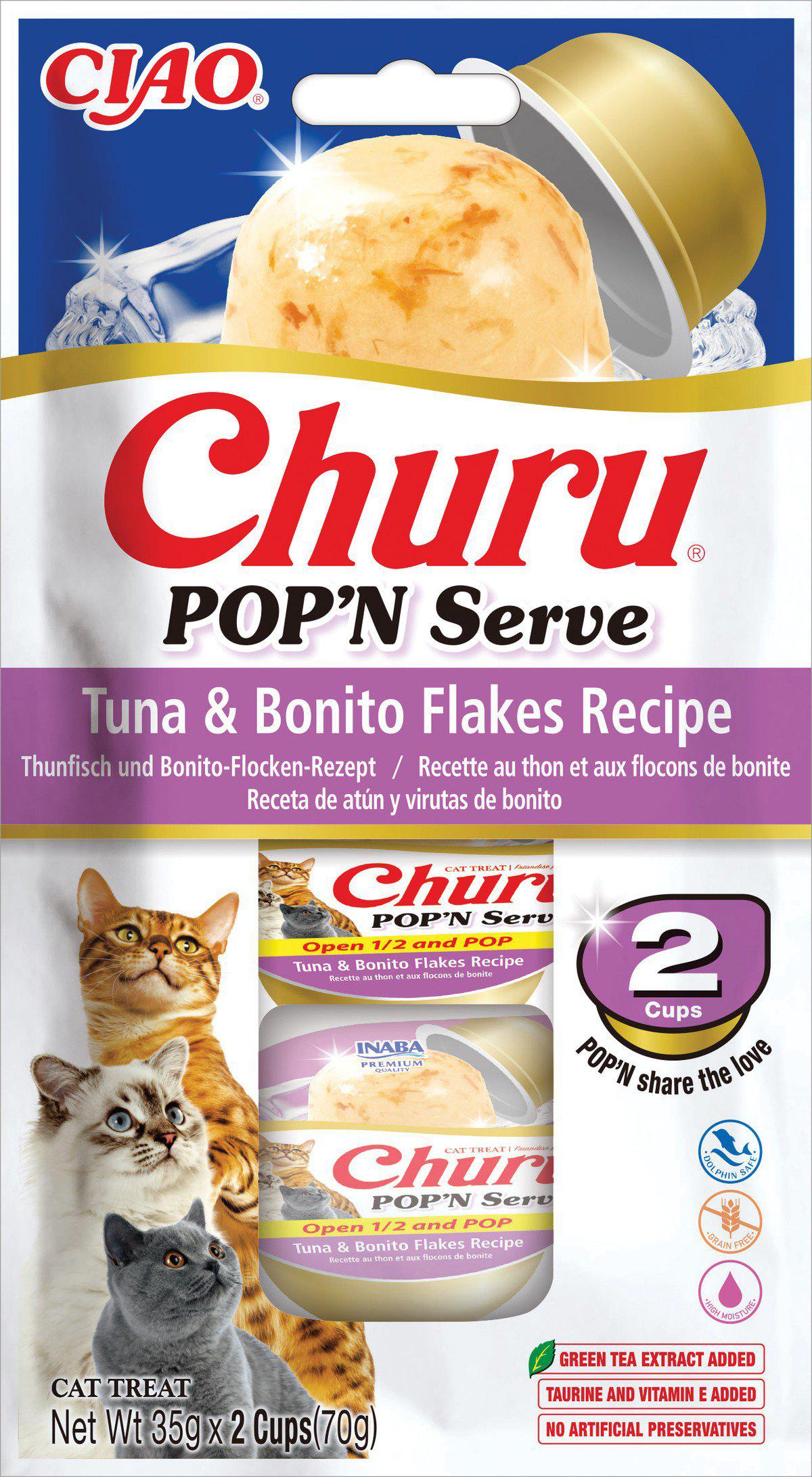 Churu Pop'N Serve Tuna & Bonito Flakes Recipe