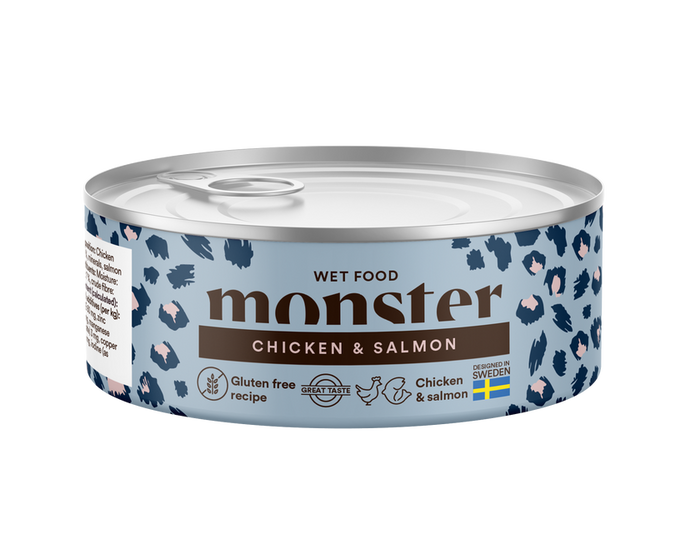 Monster Cat Adult Multi Protein Chicken & Salmon Can