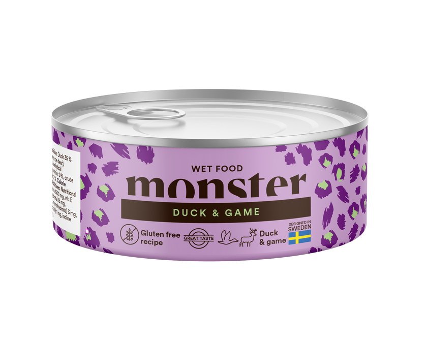 Monster Cat Adult Multi Protein Duck and Game Can