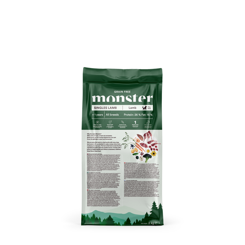 Monster Dog Grain Free Singles Lamb Small Bites
