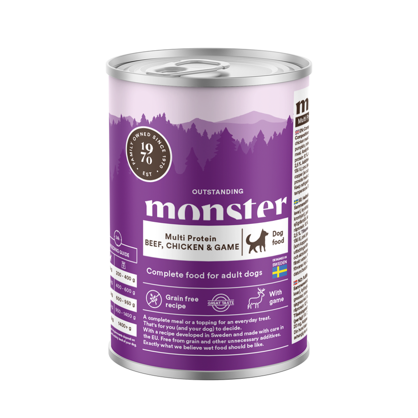 Monster Dog Multi Protein Beef, Chicken & Game