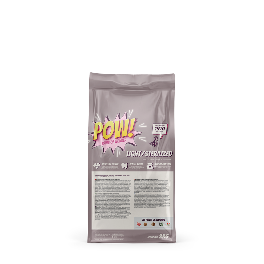 POW Light/Sterilized – torrfoder med fläsk