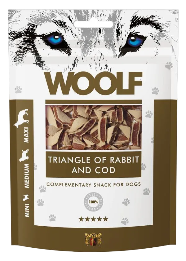Woolf Rabbit and Cod Triangle 100 g