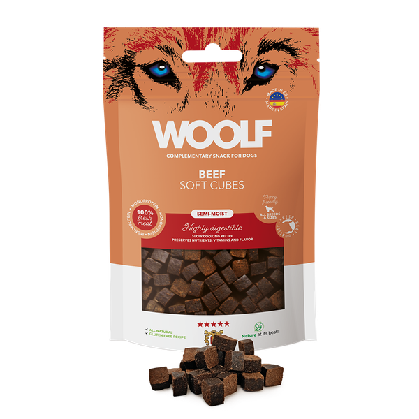 Woolf Soft Cubes Nötkött 100 g