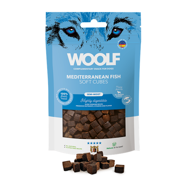 Woolf Soft Cubes Medelhavsfisk 100 g