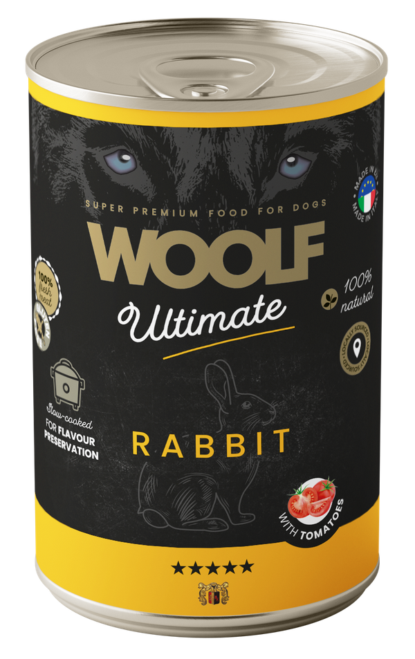 Woolf Ultimate Våtfoder Hund Kanin & Tomat 400 g
