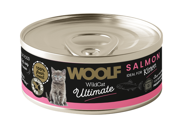 Woolf Wildcat Kitten Laxpaté Våtfoder Katt 85 g