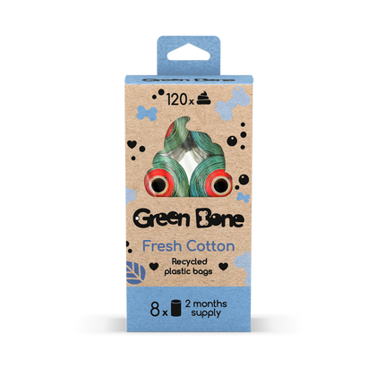 Green Bone Refill Fresh Cotton Hundbajspåsar