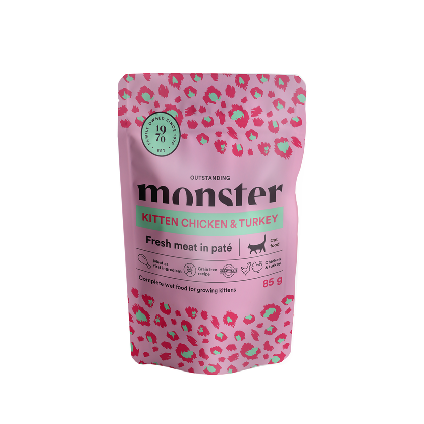Monster Cat Pouches Kitten Chicken/Turkey