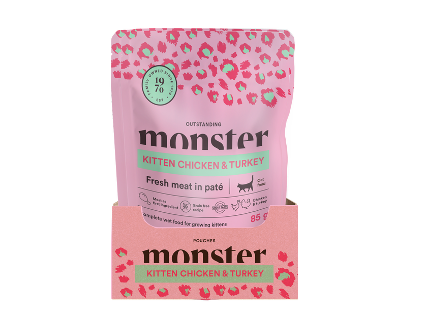 Monster Cat Pouches Kitten Chicken/Turkey