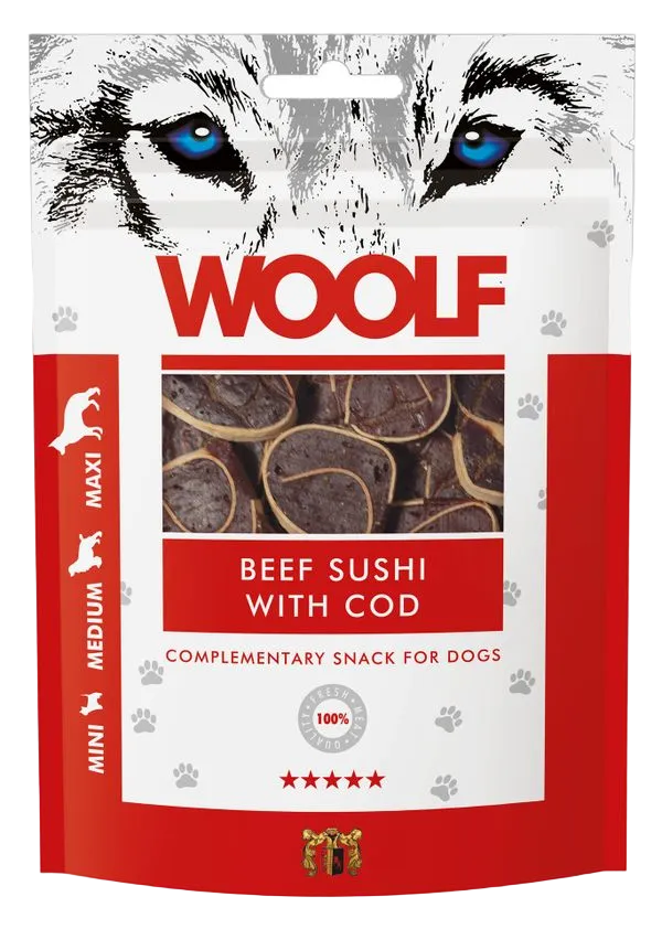 Woolf Beef Sushi with Cod 100 g